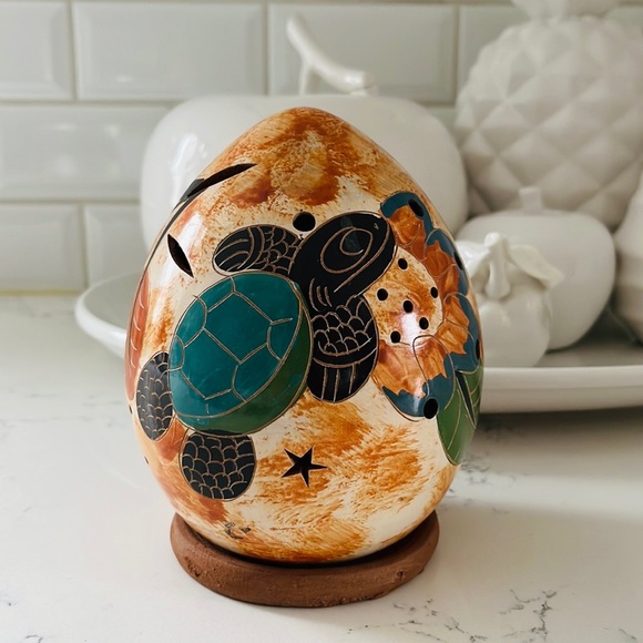 Nicaraguan Handmade Clay  Candle Holder - Picture 3 of 11